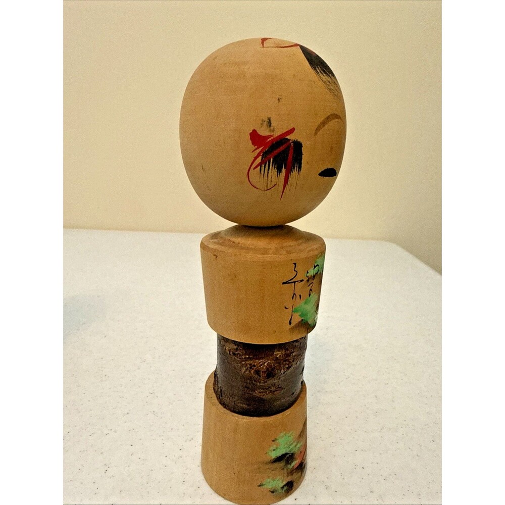 Vtg RARE Kokeshi Dolls Japanese Wood Handpainted Engraved Artist - Picture 11 of 16